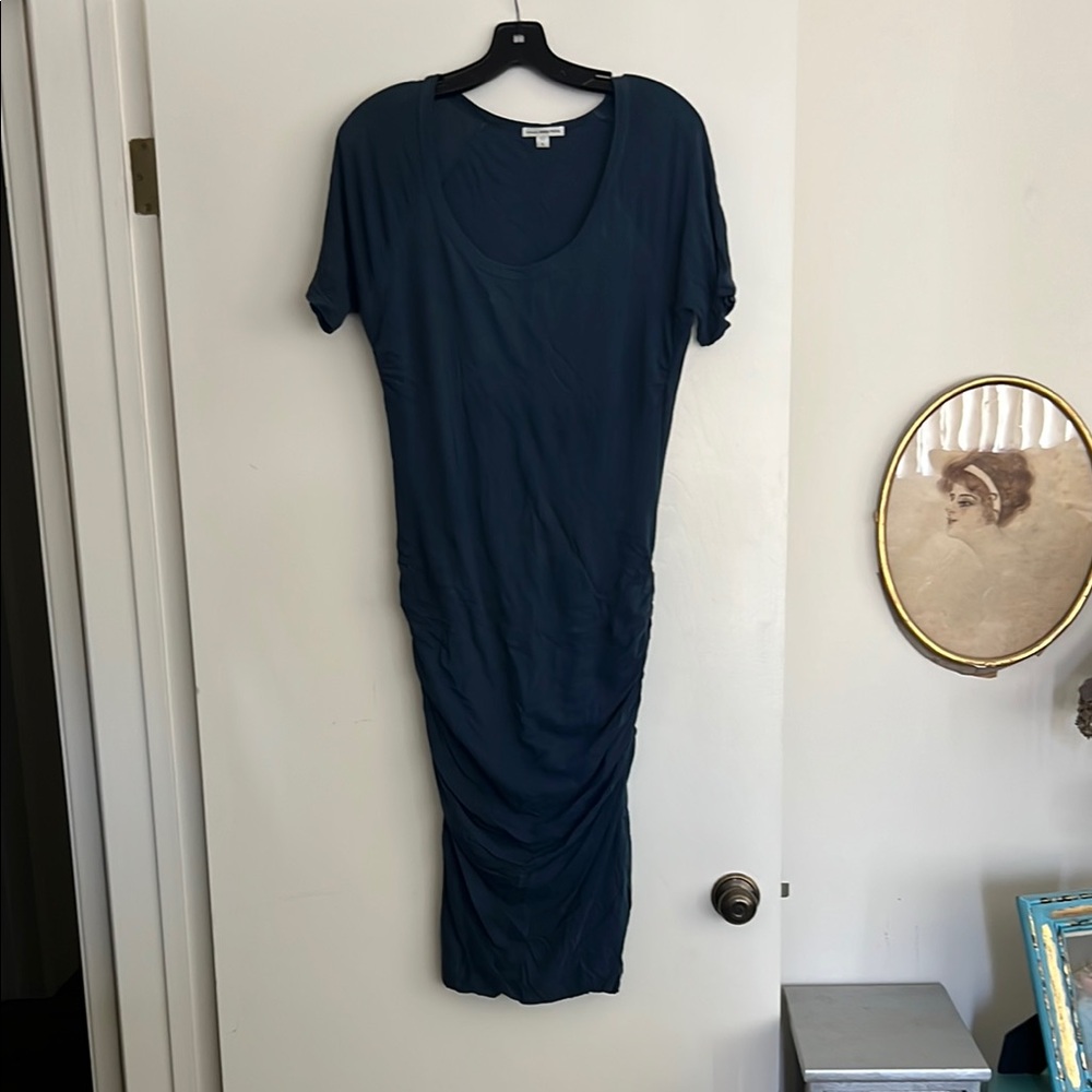 James Perse Blue Bodycon Midi Dress - Picture 1 of 3